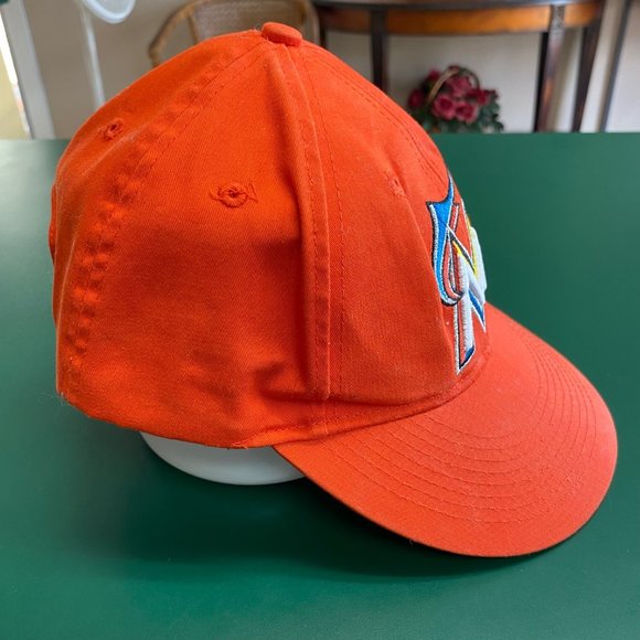 Orange Florida Marlins Team MLB OC Sports Ball Cap Hat Size: Adjustable Youth - Picture 2 of 7